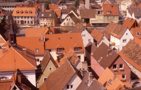 the rooftops of Zwingenberg